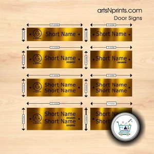 brass name plates standard size small medium and large with degree or clipart's with both options