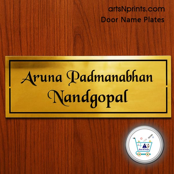 AP order online BrassS Engrave Door Name Plates by artsNprints door delivery across Amravathi Vizag Andhra Pradesh and India no cash on delivery