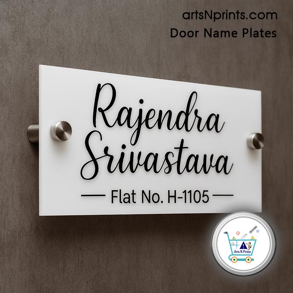 BR order online Acrylic printed Door Name Plates by artsNprints door delivery across Patna Ranchi Bihar and India no cash on delivery