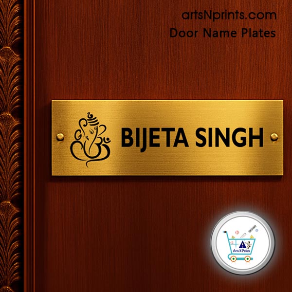 CG order online Brass Engraved Door Name Plates by artsNprints door delivery across Chandigarh and India no cash on delivery