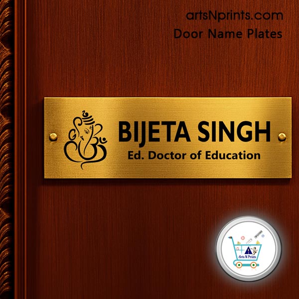 KA order online BrassS Engrave Door Name Plates by artsNprints door delivery across Bangalore Hubli Shivmoga Karnataka and India no cash on delivery