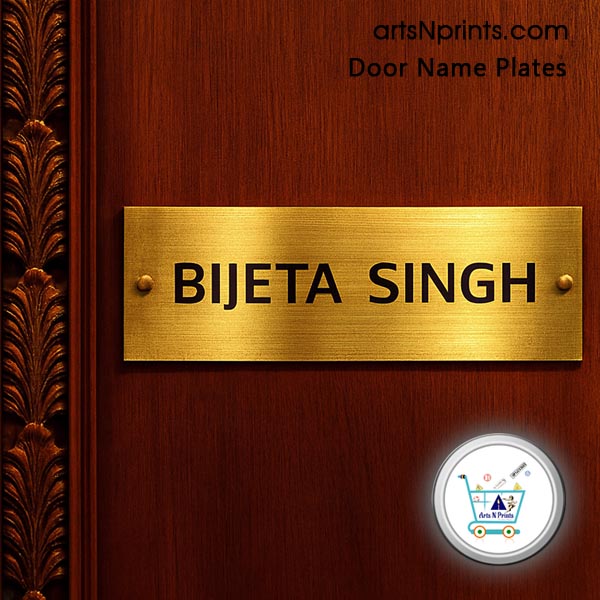 PB order online BrassS Engrave Door Name Plates by artsNprints door delivery across Amritsar ludhiana Punjab and India no cash on delivery