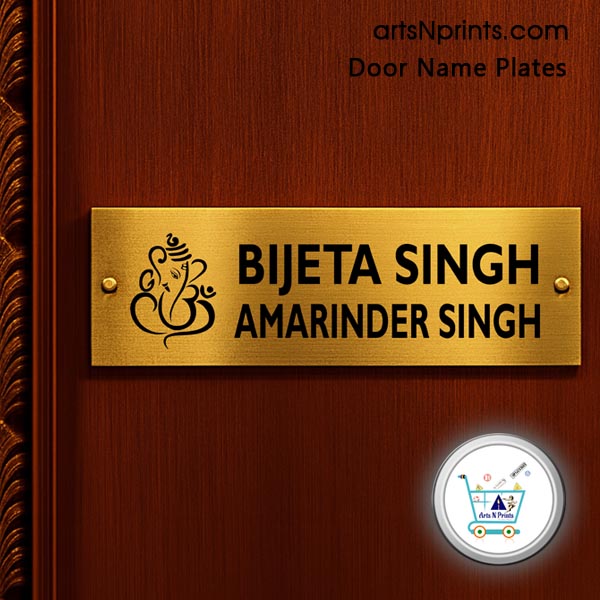 TN order online Brass Engraved Door Name Plates by artsNprints door delivery across Chennai Egmore Kanyakumari Tamil Nadu and India no cash on delivery