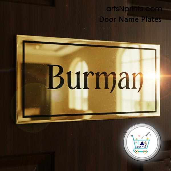 Brass name plate for office cabin doors