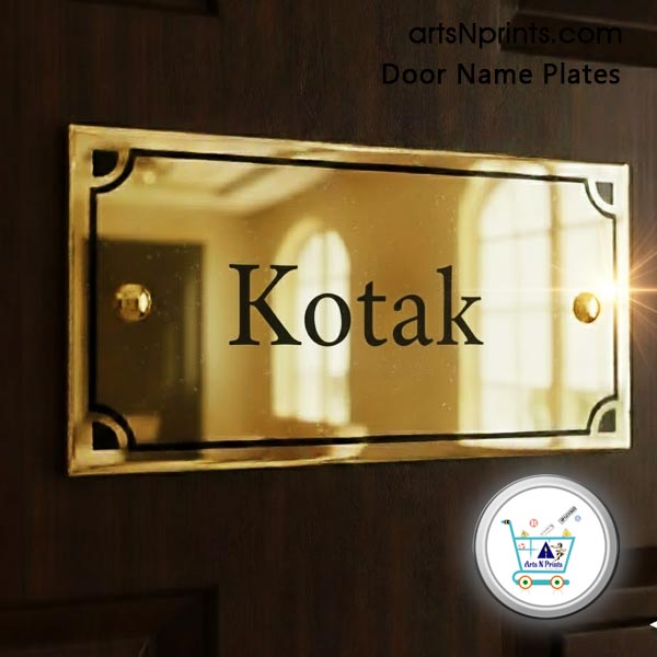 Custom size brass engraved name plate