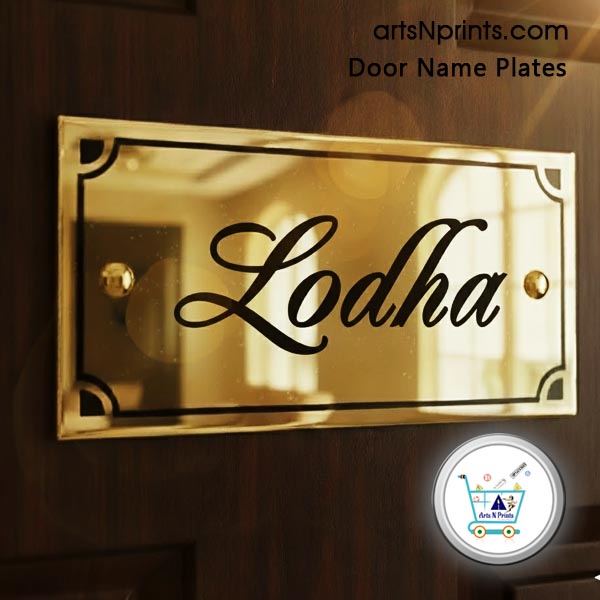 Brass engraved door name plate Bangalore