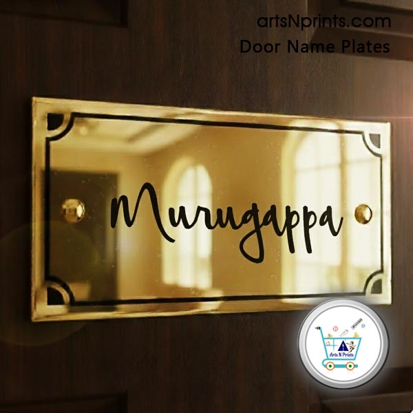 Weather resistant brass door name plate India